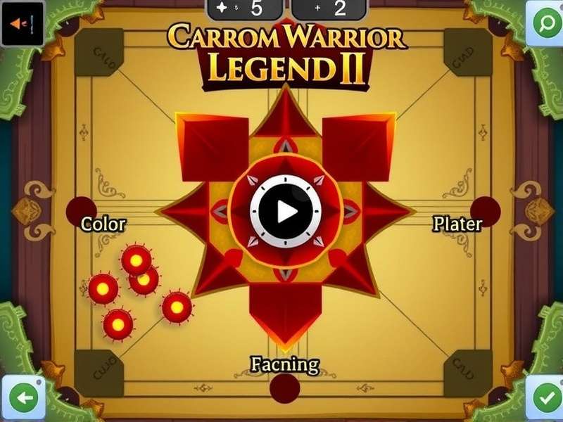 Intense carrom match in Carrom Warrior Legend II Carrom Warrior Legend II Gameplay